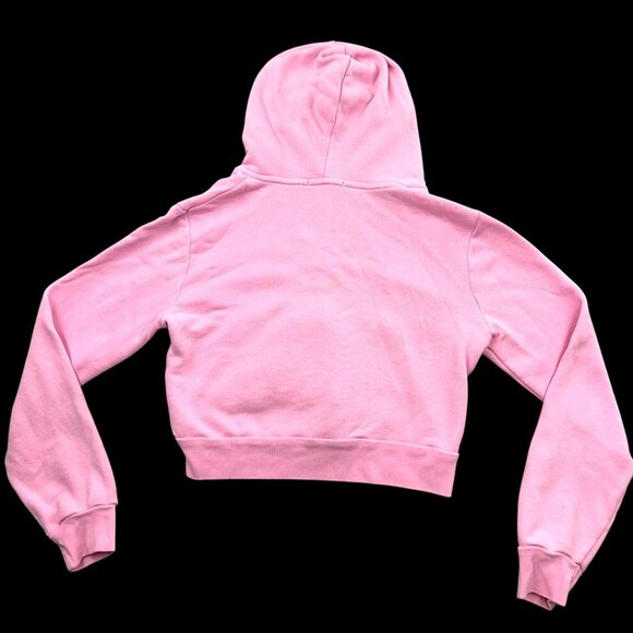 Brandy Melville Pink Cropped Zip Up Hoodie - Picture 2 of 6